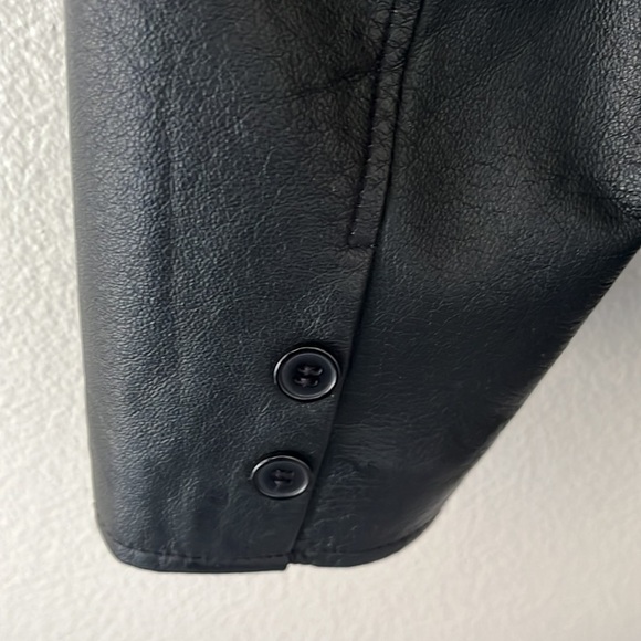 Clio Leather Woman’s Jacket Button Front With Pockets Size Medium - Picture 4 of 6